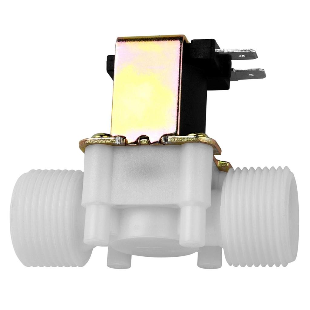 12V DC DN20 G3/4 Plastic Solenoid Valve for Water & Pneumatic Control - Magnetic Pressure Switch