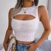 Sexy Women Sleeveless Summer Spring Wrap Up Knit Tank Top