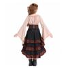 Girls Pirate Costume Set Long Sleeve Blouse High Waist Mermaid Skirt Halloween Performance Dance Outfit