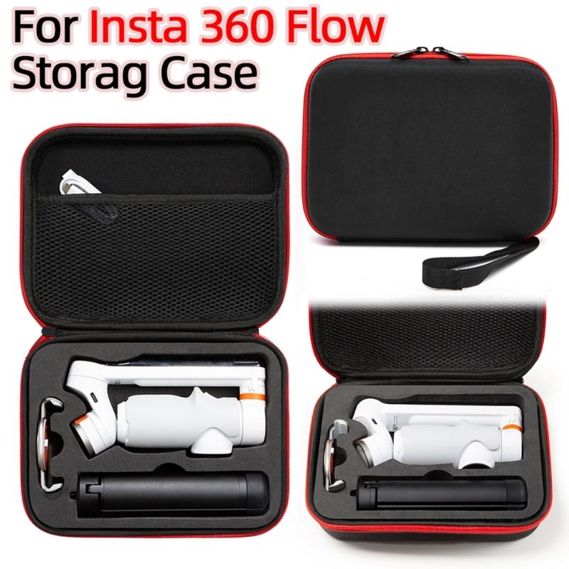 Travel Hard Shells with Strap for Insta360 Flow Gimbal Holder Inner Pocket Case with Zipper Easy Open Close Pouch