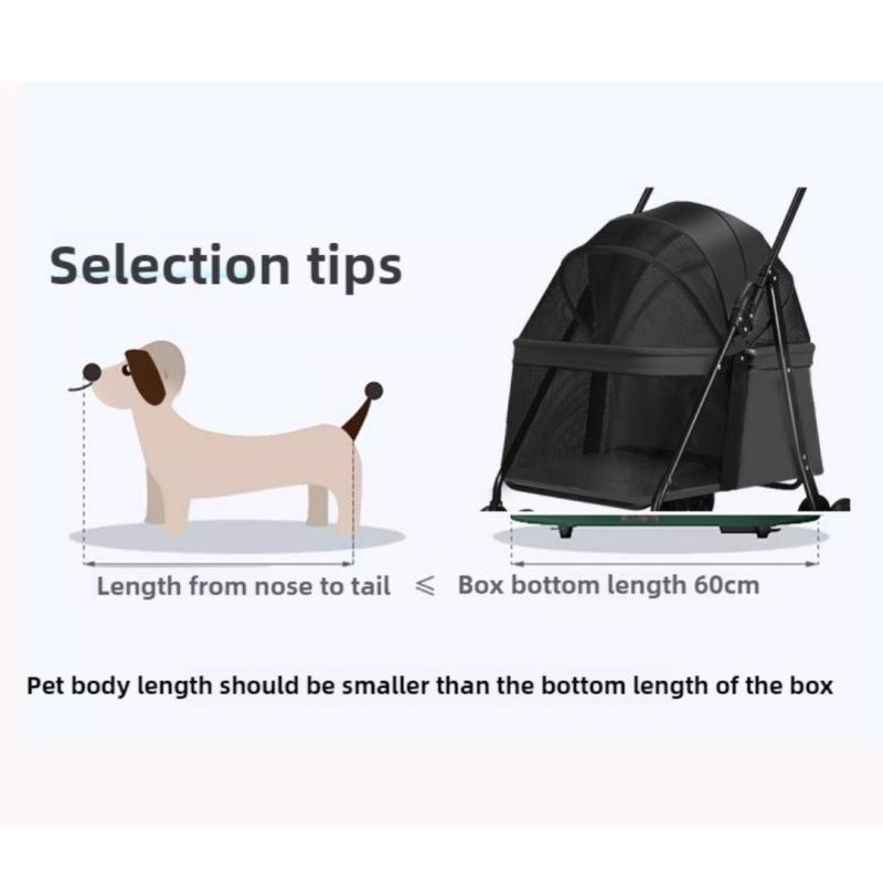 Foldable Pet Stroller Cat Small Dog Cart Puppy Kitten Teddy Car Outdoor Lightweight Folding Pet Stroller