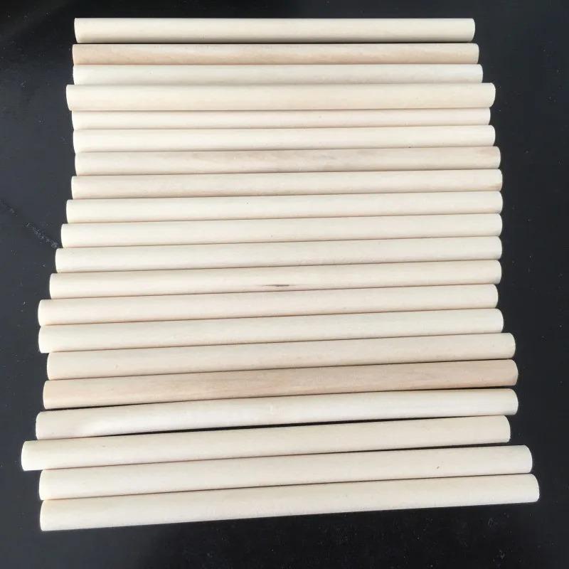 10pcs Unfinished Hardwood Craft Wood Sticks Wand Making Sticks Wooden Dowel Rods Wood Dowels for Crafts and DIY