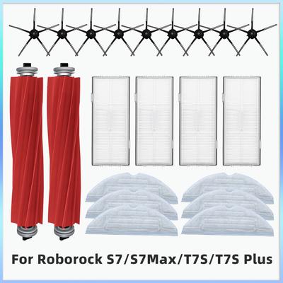 Compatible For Roborock S7, S70,S7 Max,T7S Robot Vacuum Replacement Roller Main Side Brush HEPA Filter Mop Pad Spare Parts
