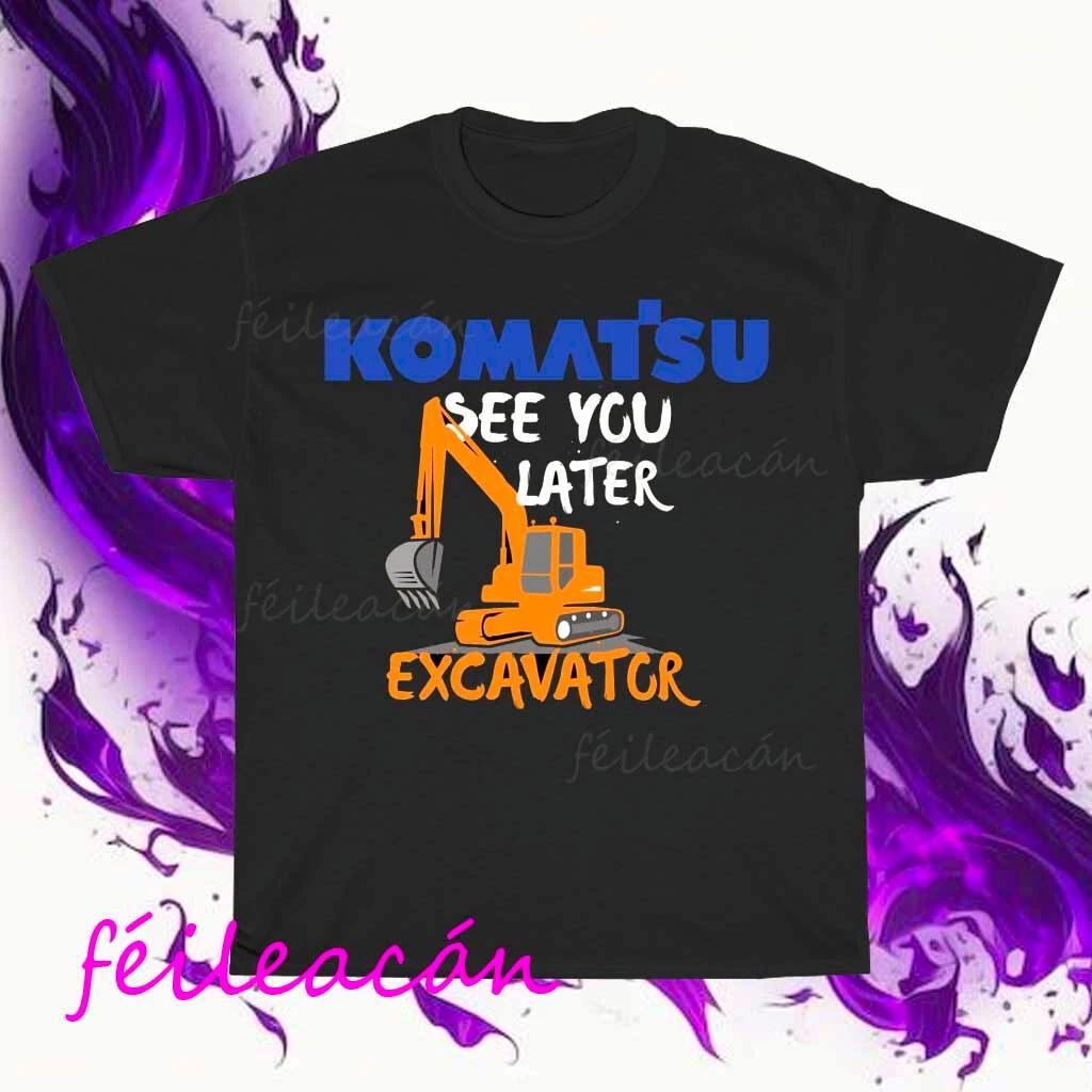 Brand New Komatsu Excavator Logo American T-Shirt Funny Size S to 5XL 4XL