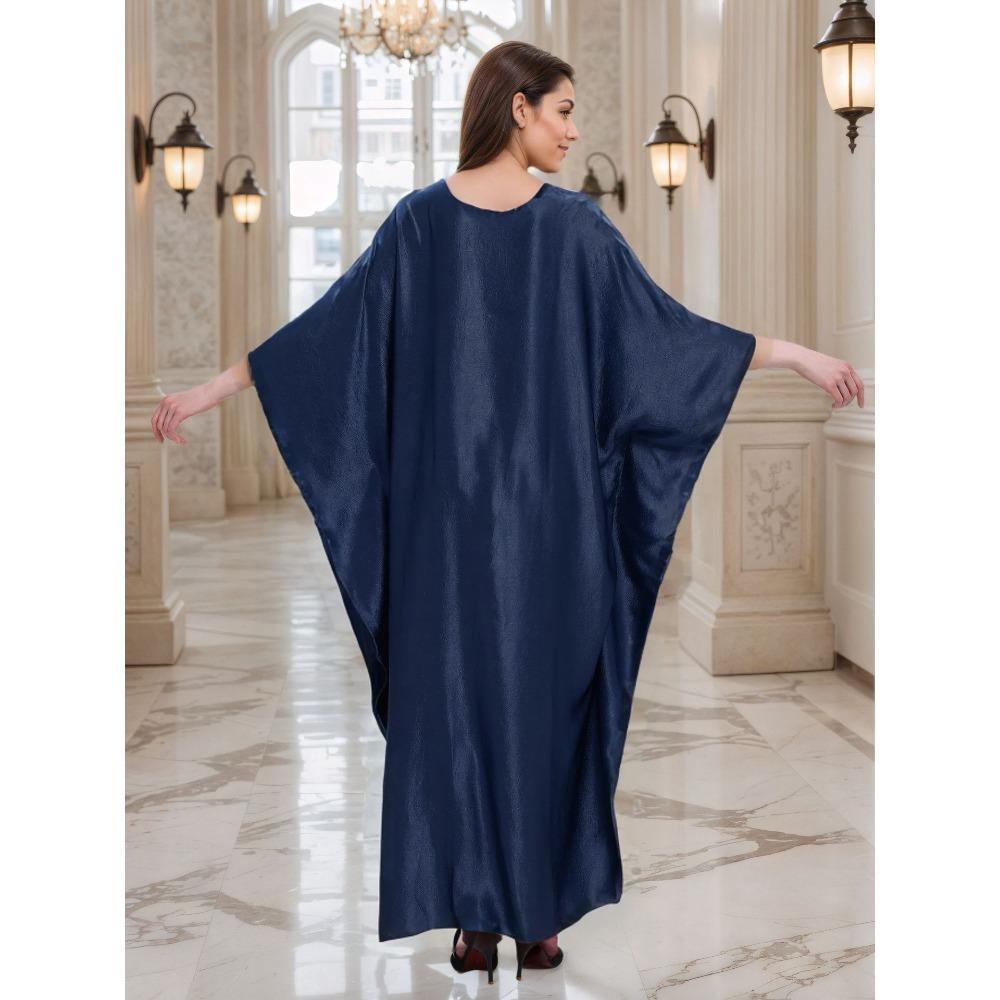 Gold Luxury Beach Dress Woven Holiday Robe Loose Plus Size Turkish Kaftan Dress