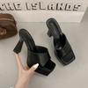 New Style Luxury Slippers Heeled Sandals Black Platform High Heels Summer Shoes Women Ladies Chunky Slippers Fashionable Sandals