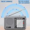 Small Shortwave Radio Rechargeable Weather Radio Am Shortwave Radio Full Band Great Reception Audio Equipment Earphone Jack