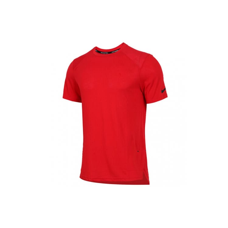 Nike T Shirts Men's Red Crew Neck Moderate Straight Fit 891685-657