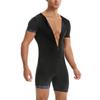 Sauna-Anzug für Herren 3 in 1 Ganzkörper-Formformer Taillentrainer Schweißshirt Kurzarm Trainings-Top mit Shorts Schlankmachender Jumpsuit Fitness-Leotard für das Fitnessstudio