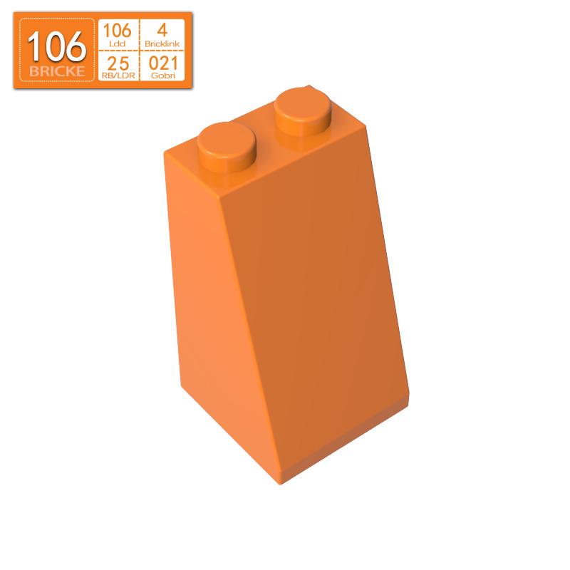 BRICKE 75° 2x2x3 Slope Face Building Blocks, Model 30499 17 pcs