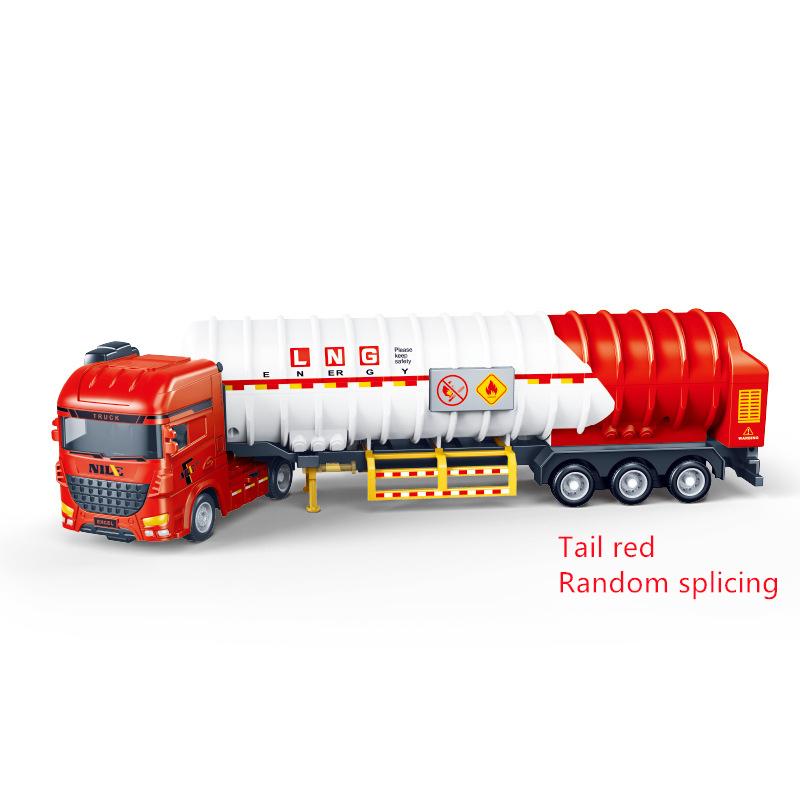 1:50 Children's Cartoon Toys Inertial Oil Tank Transport Car Engineering Car Model Kindergarten Small Gift New Year Gift