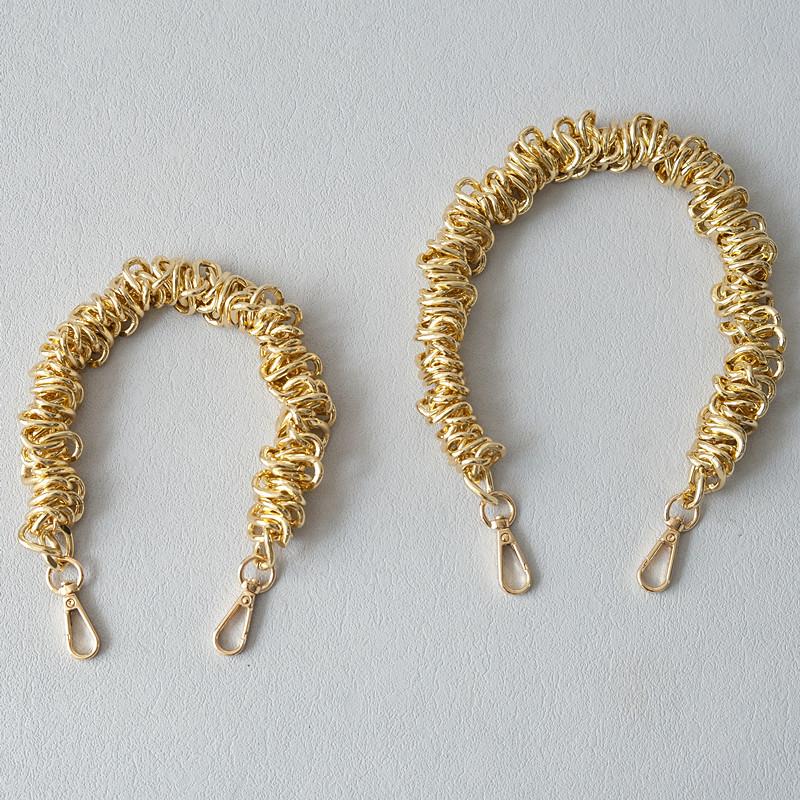 New Fashion Woman Bag Accessory Detachable Vintage Gold Alloy Chain Acrylic Bag Rope Strap Women Handbag Shoulder Handle Chains