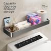 Gun Gray Wall-Mounted Bathroom Toilet Rack - Punch-Free Storage Shelf