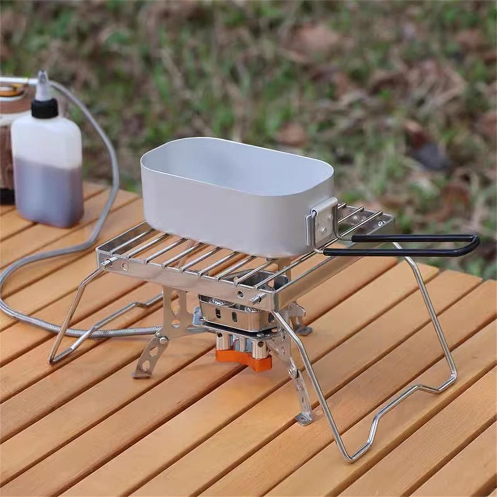 Stainless Steel Camping Stove Holder Foldable BBQ Grill Rack Outdoor Brazier Stand Fire Accessories Camping Cooking Tool