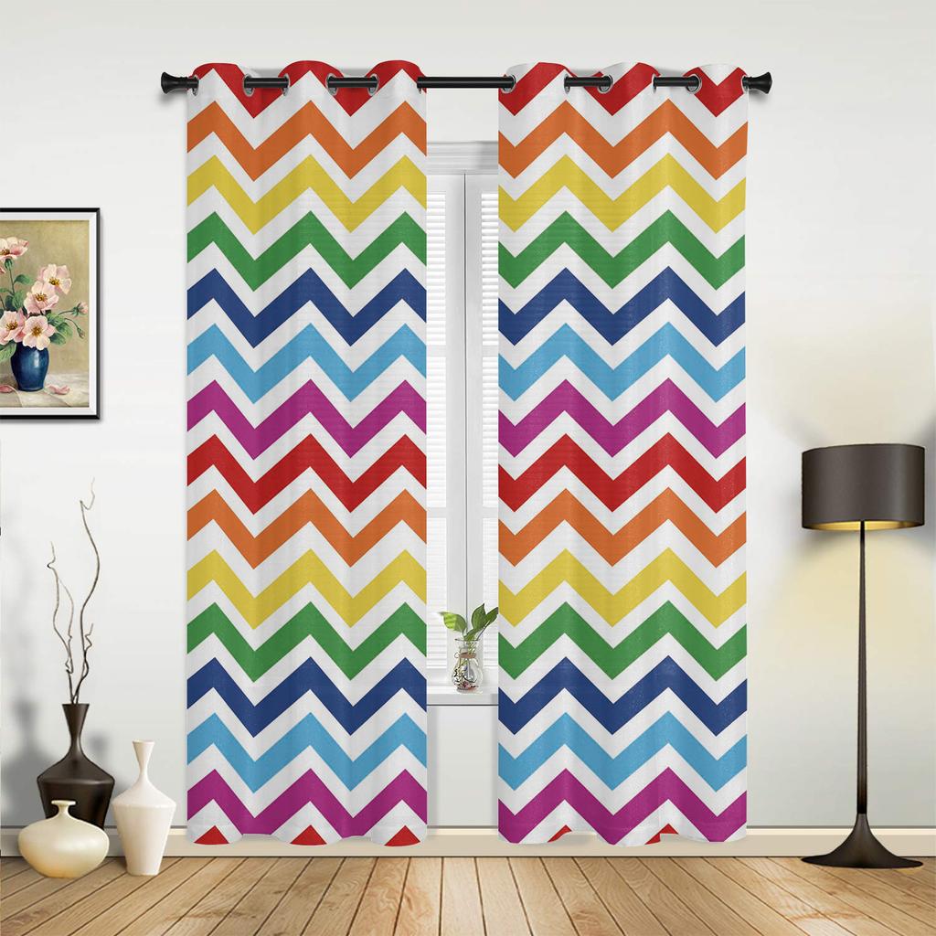 Candy Rainbow Stripes Vorhänge für Schlafzimmer Wohnzimmer Vorhänge Küche Kinderzimmer Fenster Vorhang Moderne Wohnkultur