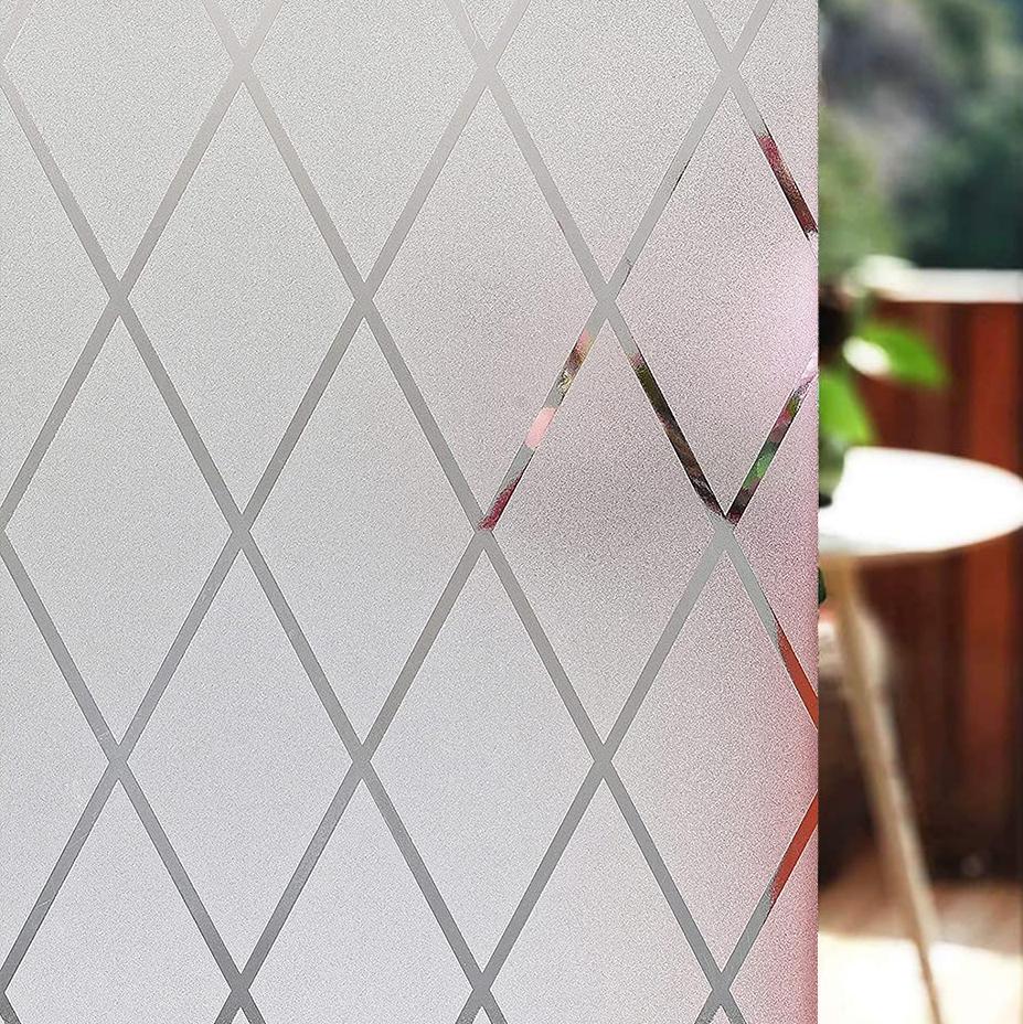 

Радужная декоративная оконная пленка, витражная пленка для защиты конфиденциальности, матовое стекло со статическим прилипанием для стеклянной двери дома, 3D-дизайн щебня 30x100 cm