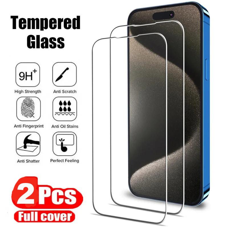 2Pcs Full Cover Tempered Glass VIVO Y04 Y29 Y29S Y39 Y38 Y18 Y03T Y03 Y28 Y17S Y36 Y35 Y02 Y02T Y02S Y16 Y11 Y27 Y27S Y15S Y76 Y81 Y19 Y21Y91C Y20S