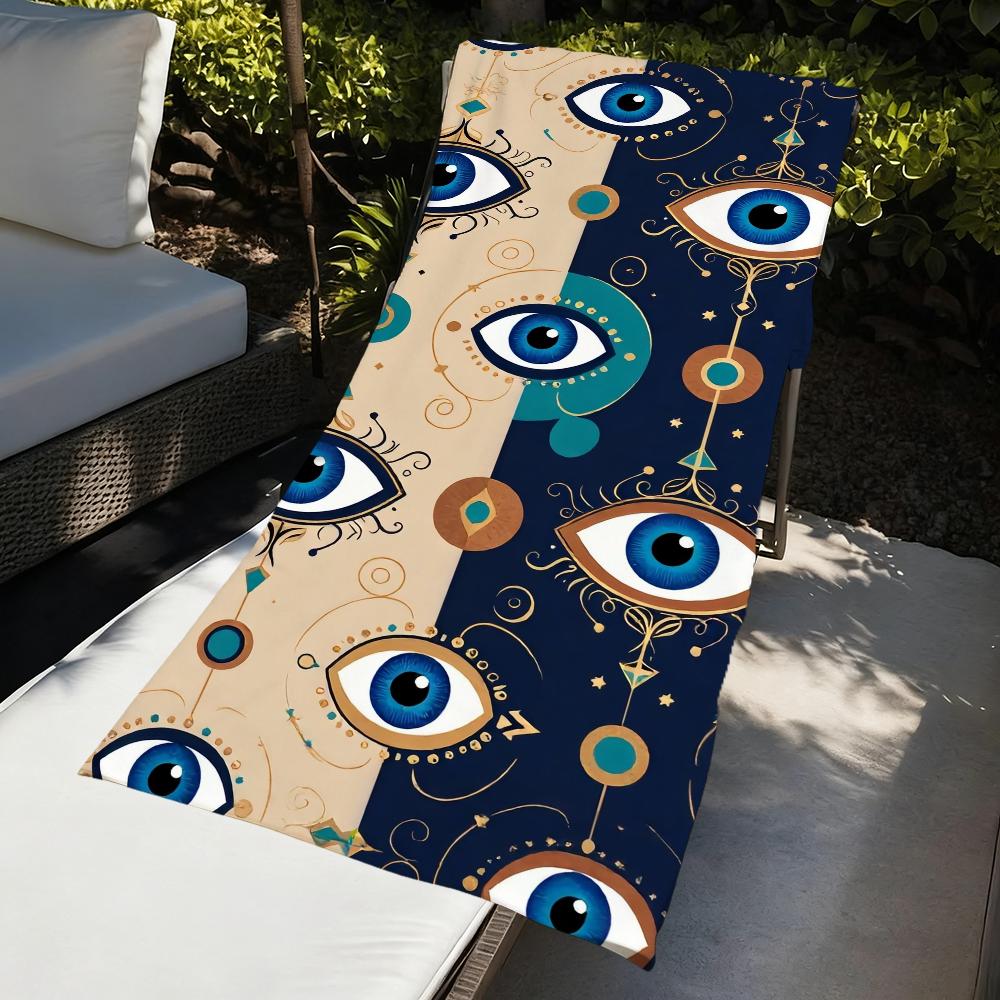 E-Evil ART Towel Beach Quick Dry Soft E-Eye Pool Towels Gift for Travel Gym Shower Camping Sports