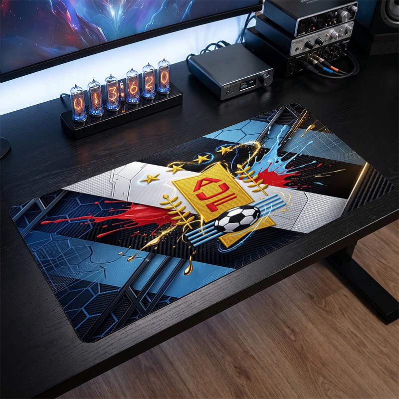 Uruguay Football Crest Mouse Pad, Extended Non Slip Rubber Desk Mat for Gaming Office Laptop Fan Gift