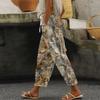Women's Fashion Printed Drawstring Pocket Elastic Waist Casual Pants