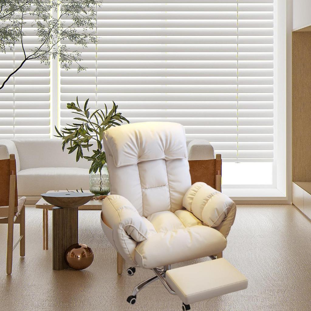 Lazy Computer Chair Office Chair Rotatable Retractable Footrest Desk Chair