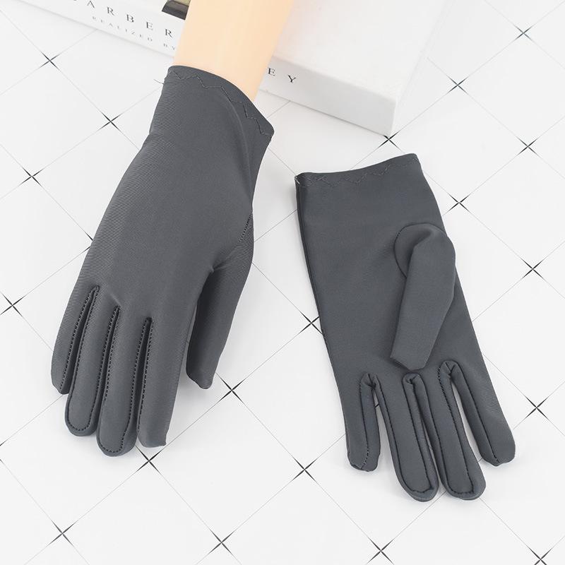 Unisex Thin Spandex Gloves for Driving & Dance In Black/White