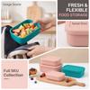 Small Silicone Food Storage Container with Airtight Lid for Lunch Bento and