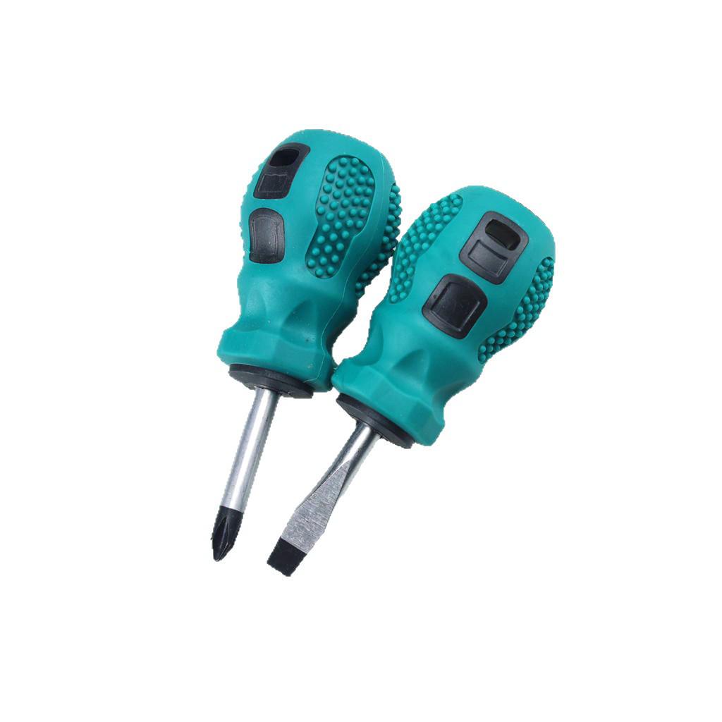 Stubby Double-Ended Phillips/Slotted Screwdriver, Extra Durable.