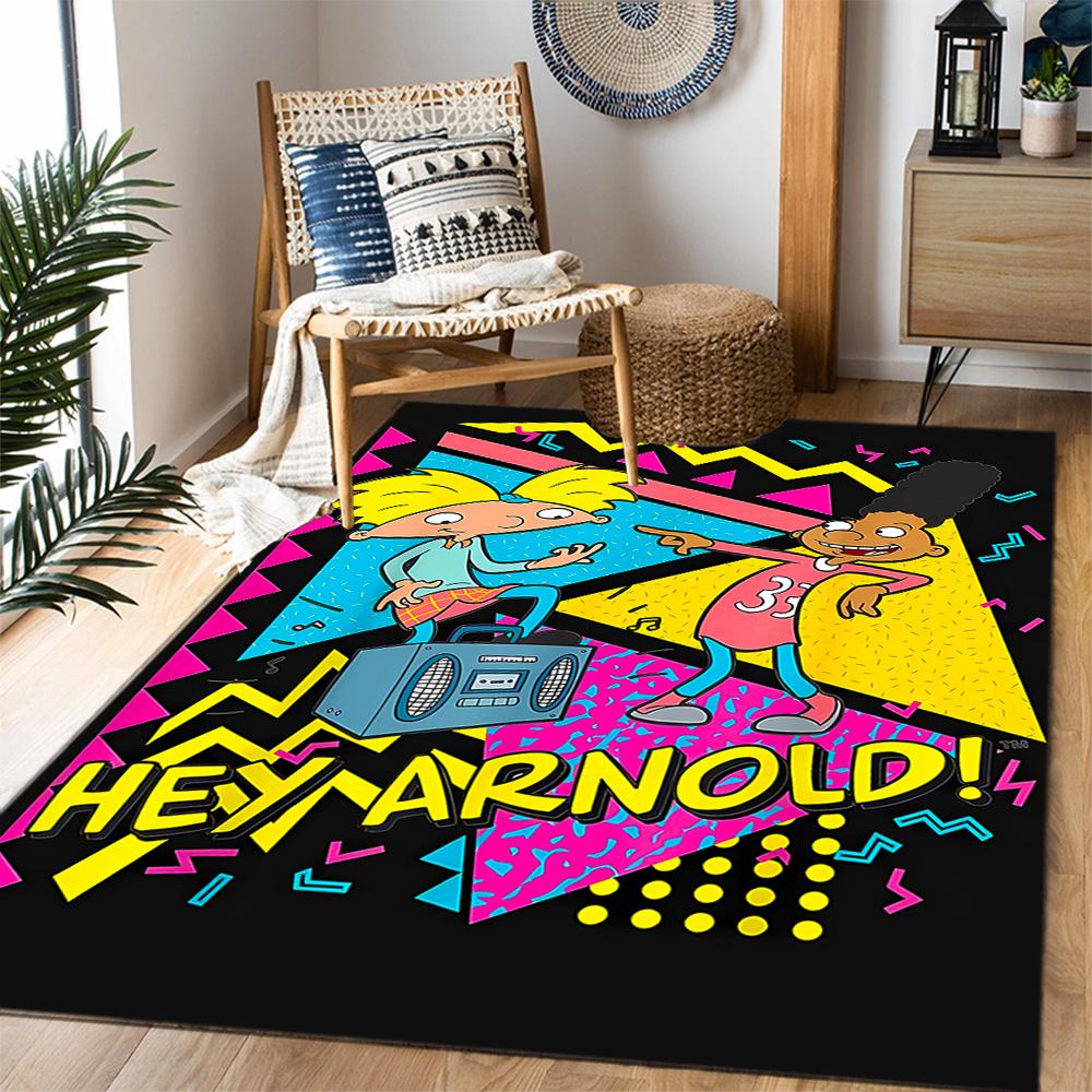 The Smurfs: Blue World Themed Anti-Slip Rugs - Polyester Home Decor, Suitable for Bedrooms, Living Rooms, Doorways, Studios, and Decorations