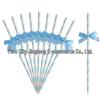 Disposable Paper Straw Bow for Children's Birthday Cupcake Decoration