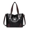 Women Vintage Faux Leather Tote Shoulder Bag, Large Capacity Commute Handbag with Detachable Crossbody Strap, Multi Zipper Pockets Retro Daily Travel