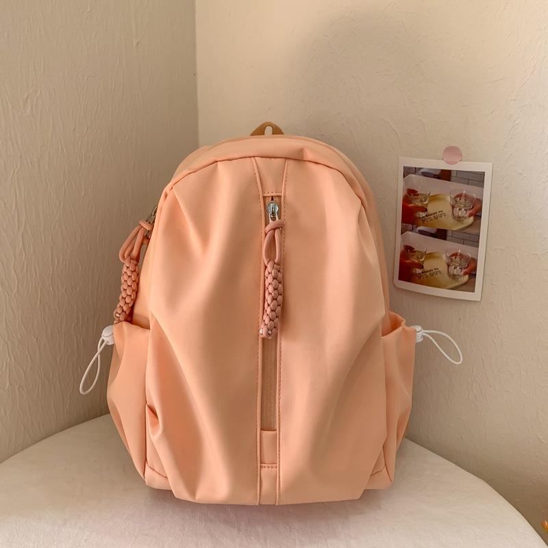 School bag female college students simple niche design sense backpack high value junior high school students leisure travel backpack