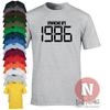 Made In 1986 TShirt Birthday Party Celebration Fancy Dress Teeshirt