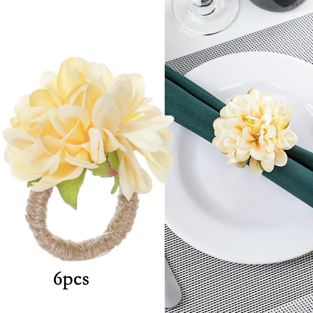 6 Buckle Napkin Rings for Festival Centerpieces Home Kitchen Decor