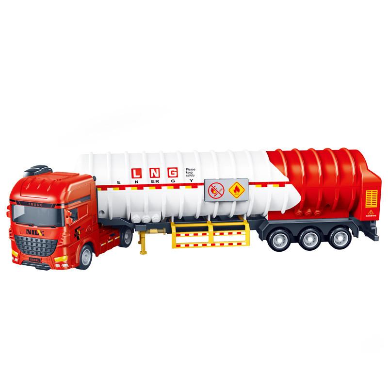 Tank Inertial Oil Truck Toy Child Oil Transport Vehicle Model Boy Gift Holiday