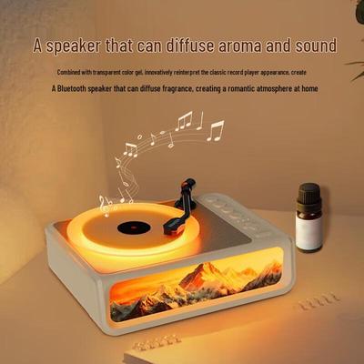 Lenovo Retro Vinyl Bluetooth Speaker with Aroma Diffuser & Night Light CN Plug (adapter Included)