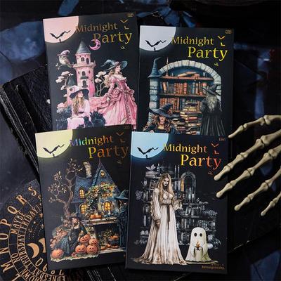 Midnight Gothic Party Sticker Book: 4 Styles for Journals & Decor