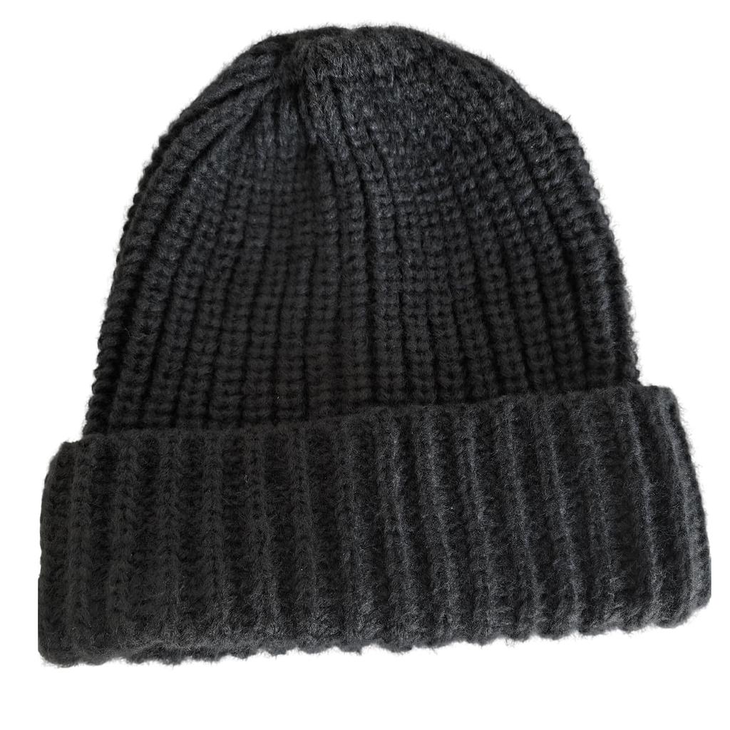 Shefun Knit Perfect for and Warm for Skiing and Plus Thick JP235 Men's Beanie, Commuting, Fall, Winter, Snowboarding, Sizes, Slimming, Soft, Wool,