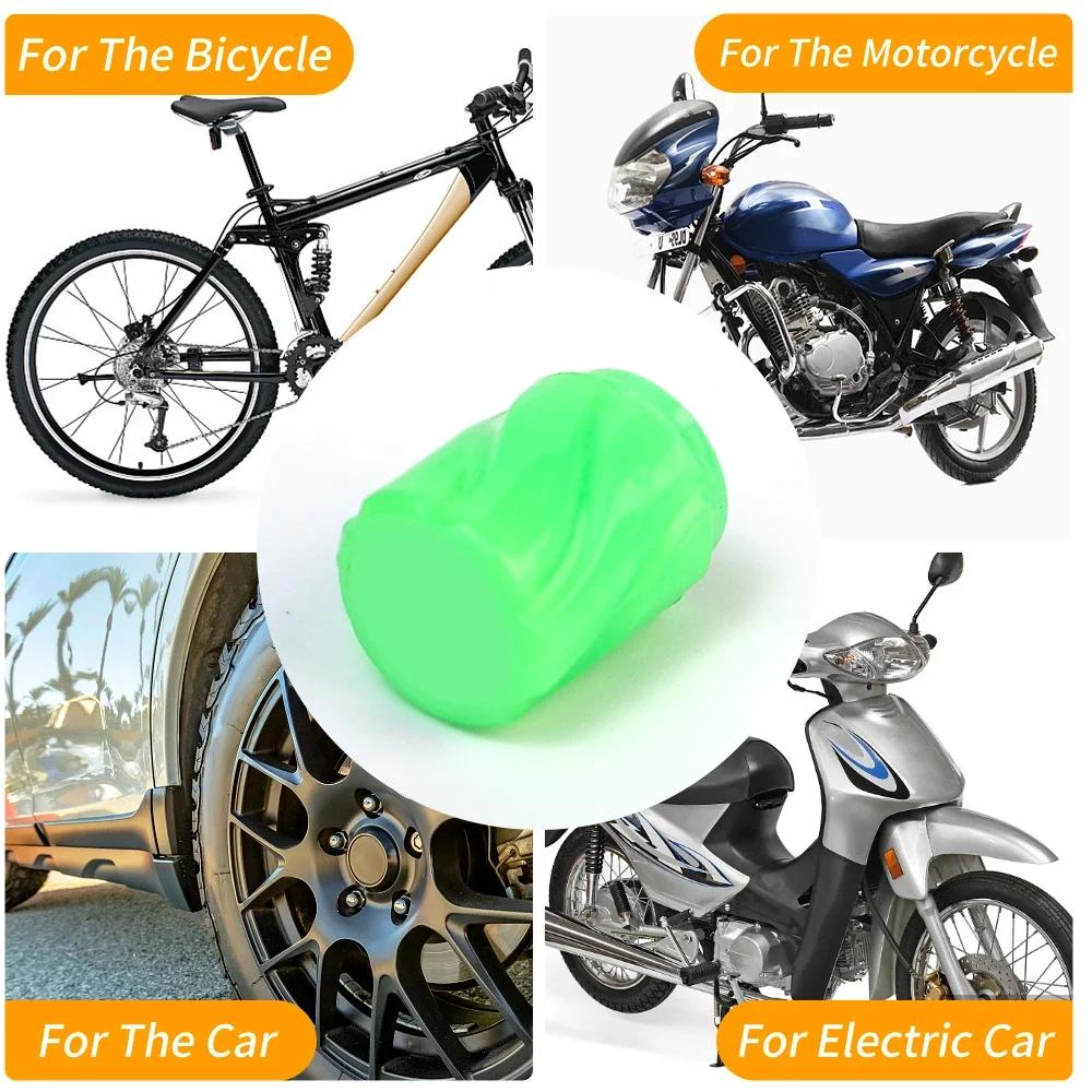 Car Tire Luminous Valve Caps Car Motorcycle Bike Wheel Valve Dustproof Protective Cover Car Tyre Night Glowing Decor Accessories
