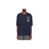 T-shirt da Uomo Girocollo Manica Corta Stampa Logo a Cuore SS23 Top Blu Navy UTS002726-4003