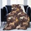 Animal Capybara Leaf Blanket Soft Lightweight Throw Blankets Cozy Flannel Bed Throws for Sofa Couch Travel Home Room Bedroom