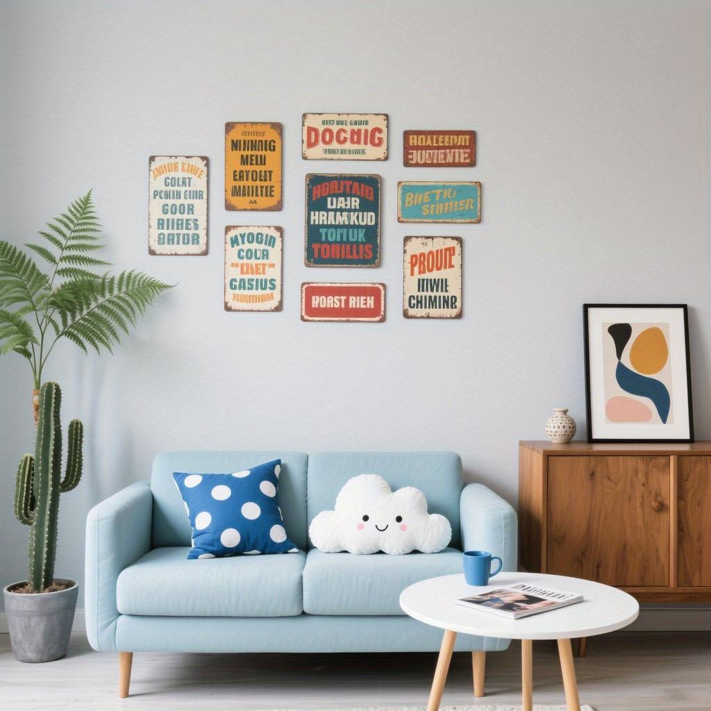 2D Flat, 1pc 2D Flat Disney Mickey & Minnie Mouse Wall Art - 8x12 Inch Vintage Iron Sign with Vibrant Colors, Weatherproof Indoo