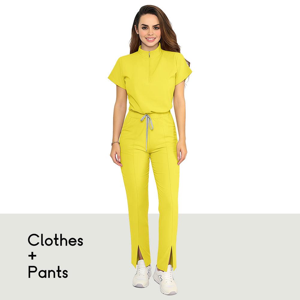 Unisex Short-Sleeve Medical Uniform Set: Handwashing, Doctor, Surgical, Dental, Hospital, Nurse Gown.