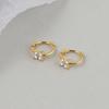 2 Paires Boucles d'Oreilles Créoles Petites Câlins en Acier Inoxydable Pour Femmes Petit Pendentif Cristal Zirconium Boucles d'Oreilles Cartilage Bijoux Piercing