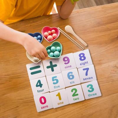 Bead Game Math Toy Clip Beads Matching Counting for Kindergarten Preschool Children 3