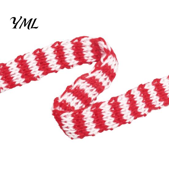 Christmas Theme Ribbon for Gift Boxes 5m Woven Wrapping And Bouquet Packaging, Decorative Holiday Packaging Knit Crafts DIY Bow Making, 0.7"