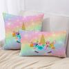 Unicorn Throw Pillow Cover, Double Sided Printing Cute Rainbow Glitter Galaxy Decorative Cushion Cover, Home Decor Pillowcase