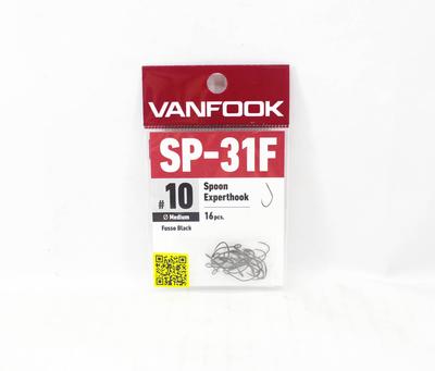 Vanfook SP-31F Cuchara Expert Medium Tamaño de anzuelo 10, 16/paquete Negro (8927)