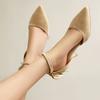 Spring and summer LZD sexy thin high heel large size elegant pointed bow female cool