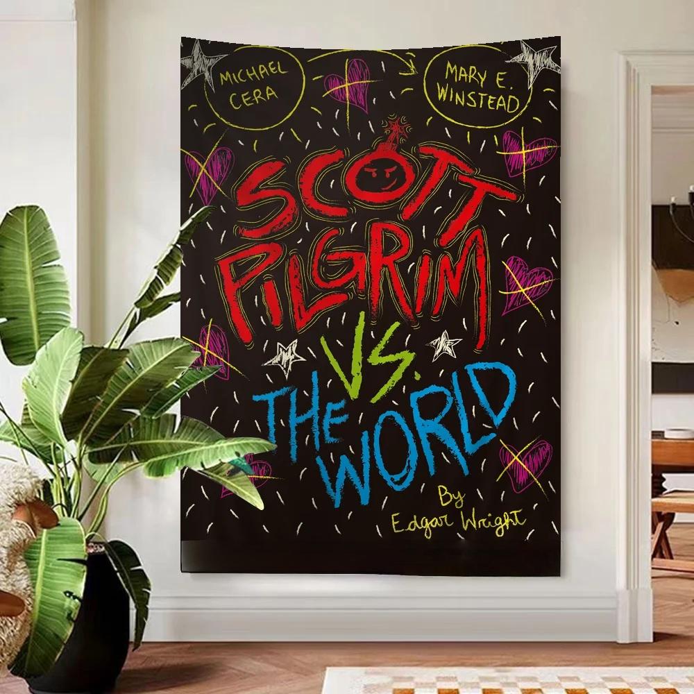 

SSSScott Pilgrim Fan Exclusive Decor Tapestry Reusable Durable High Quality MultiSize Flat Print Design for Room Wall Hanging 74x94cm(29x37in)